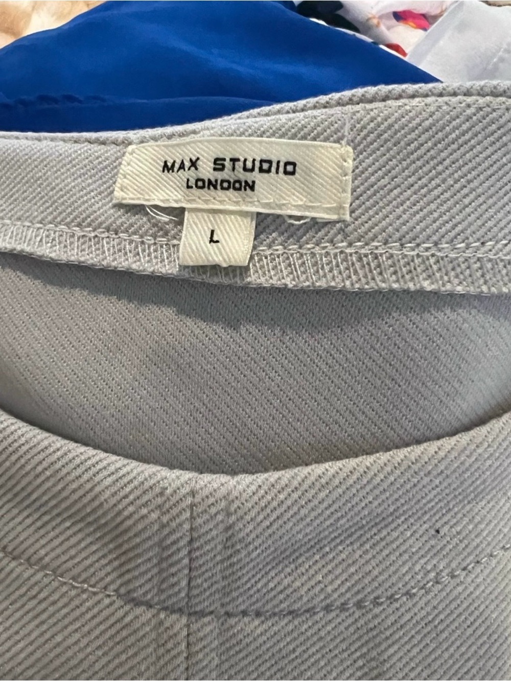 Max Studio Light Gray Knit Sleeveless Top and Pants Set - Picture 4 of 7